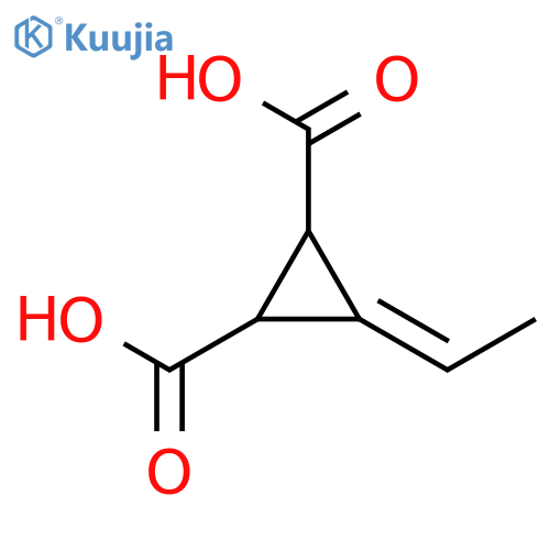 1,2-Cyclopropanedicarboxylicacid, 3-ethylidene-, trans- (8CI,9CI) structure