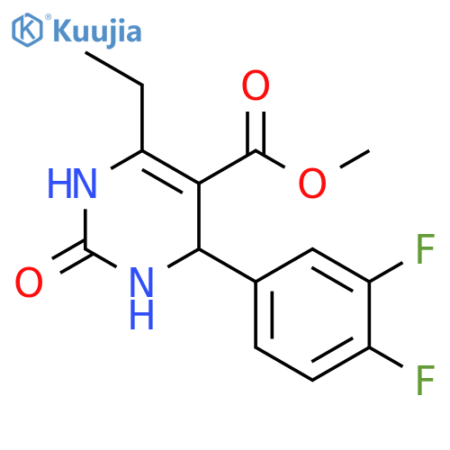 5-Pyrimidinecarboxylic acid,4-(3,4-difluorophenyl)-6-ethyl-1,2,3,4-tetrahydro-2-oxo-, methyl ester structure