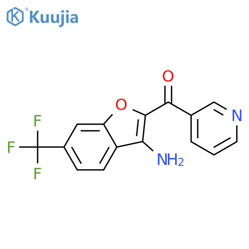 Methanone, [3-amino-6-(trifluoromethyl)-2-benzofuranyl]-3-pyridinyl- structure