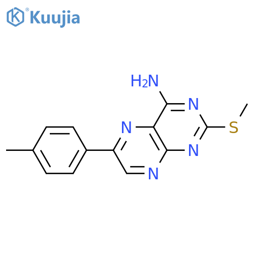 4-Pteridinamine, 6-(4-methylphenyl)-2-(methylthio)- structure