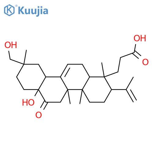 17,29-Dihydroxy-28-nor-16-oxo-3,4-seco-4(23),12-oleanadien-3-oic acid; 17β-form structure