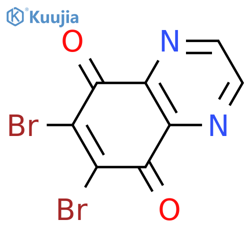 5,8-Quinoxalinedione, 6,7-dibromo- structure