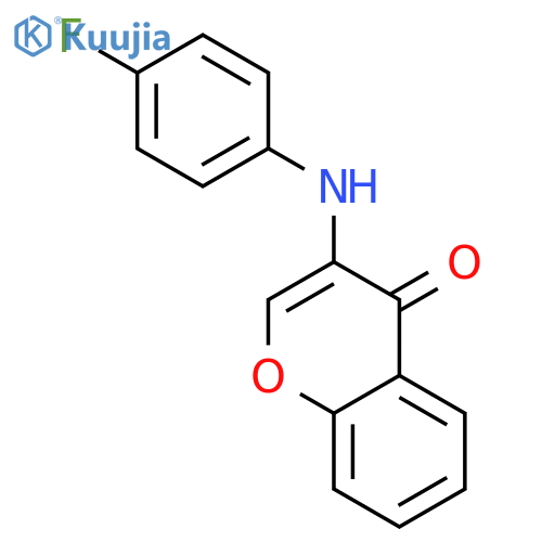 4H-1-BENZOPYRAN-4-ONE, 3-[(4-FLUOROPHENYL)AMINO]- structure