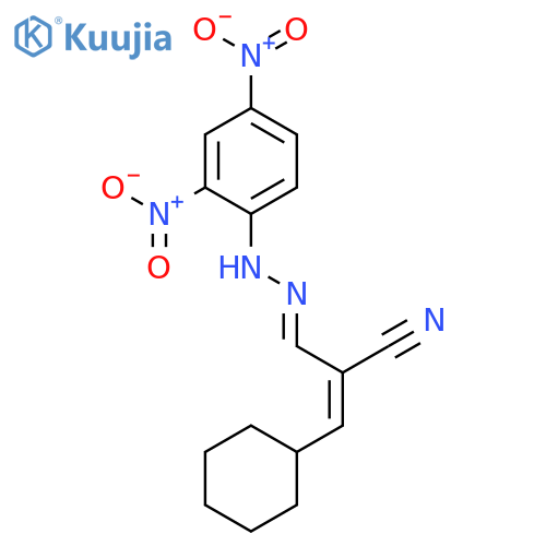 2-Propenenitrile, 3-cyclohexyl-2-[[(2,4-dinitrophenyl)hydrazono]methyl]- structure