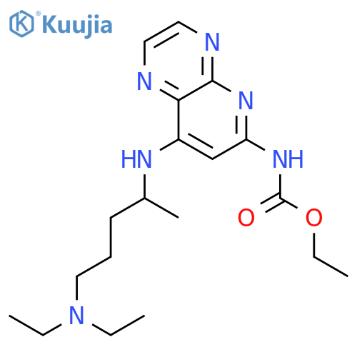 Carbamic acid,[8-[[4-(diethylamino)-1-methylbutyl]amino]pyrido[2,3-b]pyrazin-6-yl]-, ethylester (9CI) structure