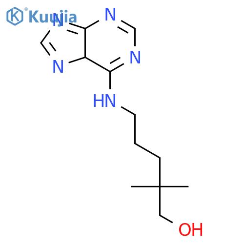 1-Pentanol,2,2-dimethyl-5-(9H-purin-6-ylamino)- structure