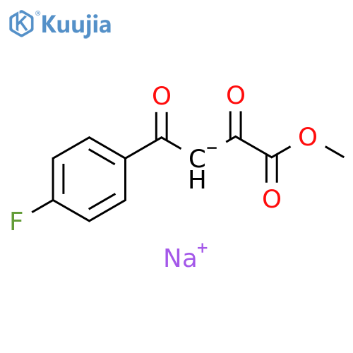 Benzenebutanoic acid, 4-fluoro-α,γ-dioxo-, methyl ester, ion(1-), sodium (9CI) structure
