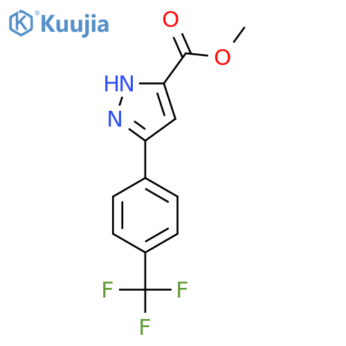 methyl 3-(4-(trifluoromethyl)phenyl)-1H-pyrazole-5-carboxylate structure