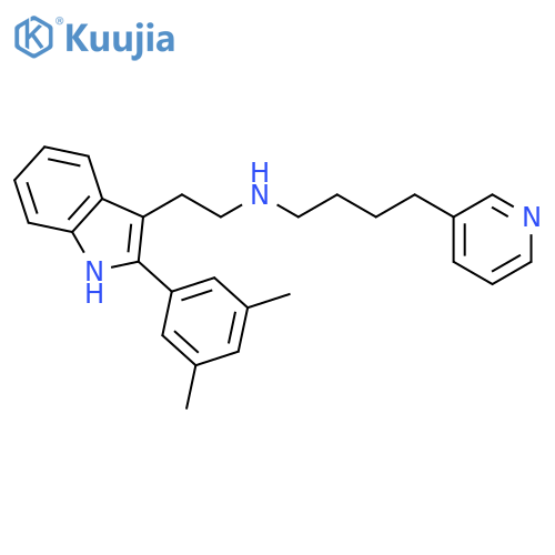 1H-Indole-3-ethanamine, 2-(3,5-dimethylphenyl)-N-[4-(3-pyridinyl)butyl]- structure