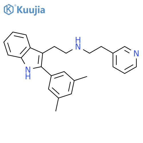 1H-Indole-3-ethanamine, 2-(3,5-dimethylphenyl)-N-[2-(3-pyridinyl)ethyl]- structure