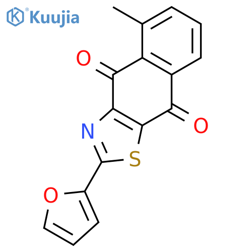 Naphtho[2,3-d]thiazole-4,9-dione, 2-(2-furanyl)-5-methyl- structure