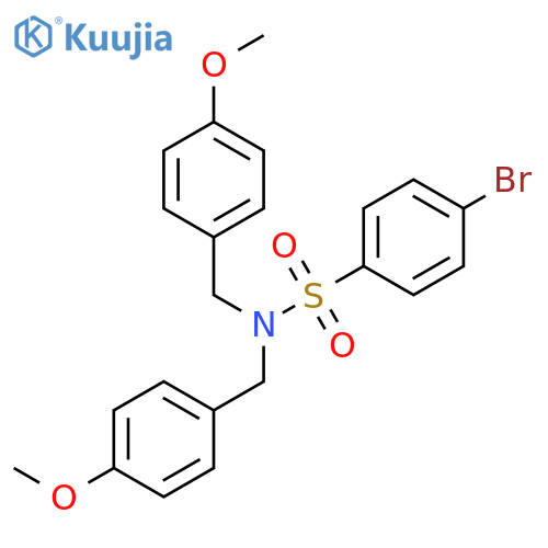 N,N-bis(4-methoxybenzyl)-4-bromobenzenesulfonamide structure