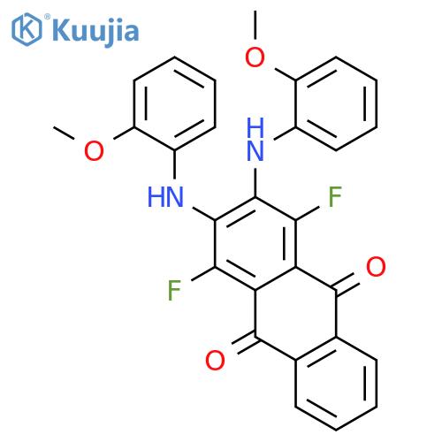 9,10-Anthracenedione, 1,4-difluoro-2,3-bis[(2-methoxyphenyl)amino]- structure