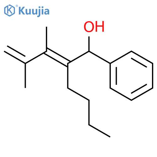 Benzenemethanol, α-[(1E)-1-(1,2-dimethyl-2-propen-1-ylidene)pentyl]- structure
