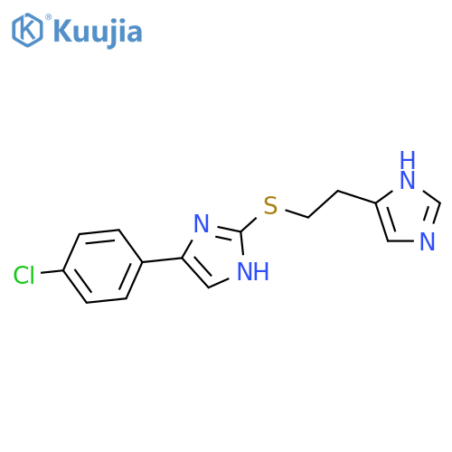 1H-Imidazole, 4-(4-chlorophenyl)-2-[[2-(1H-imidazol-4-yl)ethyl]thio]- structure