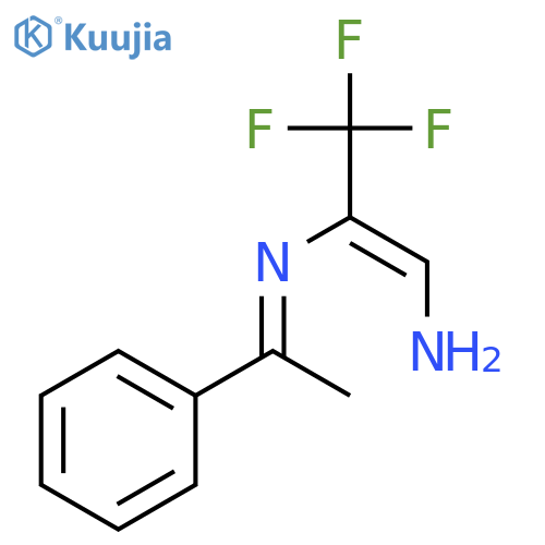 1-Propene-1,2-diamine, 3,3,3-trifluoro-N2-(1-phenylethylidene)- structure