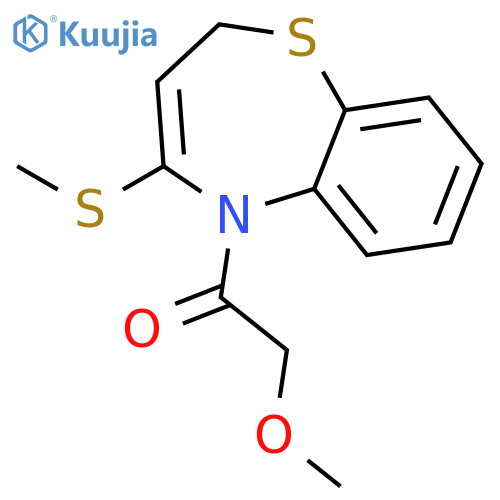1,5-BENZOTHIAZEPINE, 2,5-DIHYDRO-5-(METHOXYACETYL)-4-(METHYLTHIO)- structure
