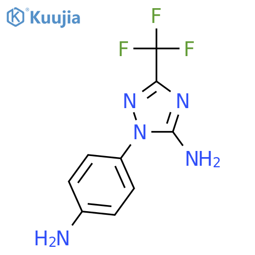 1H-1,2,4-Triazol-5-amine, 1-(4-aminophenyl)-3-(trifluoromethyl)- structure