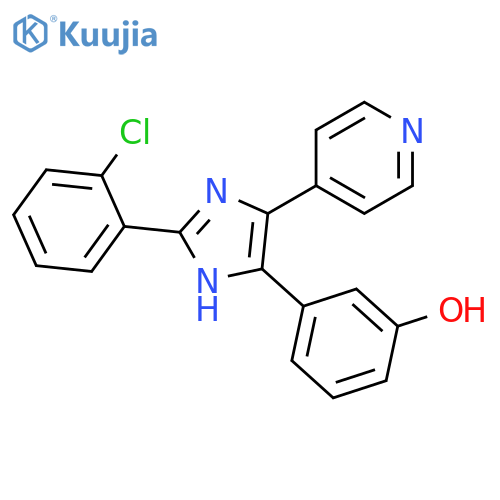 Phenol, 3-[2-(2-chlorophenyl)-5-(4-pyridinyl)-1H-imidazol-4-yl]- structure