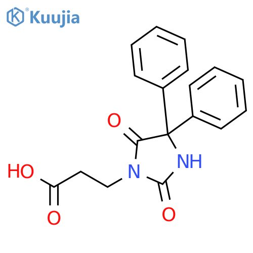 1-Imidazolidinepropanoic acid, 2,5-dioxo-4,4-diphenyl- structure