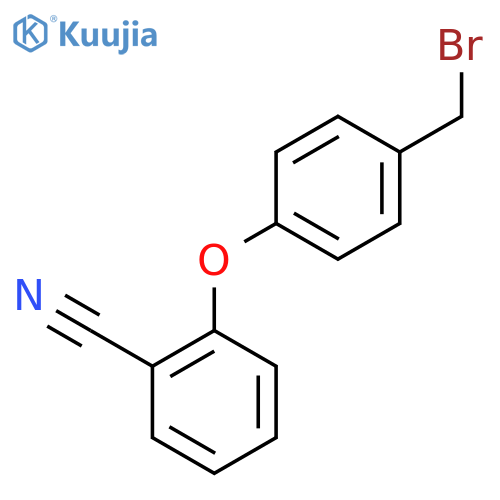 2-4-(bromomethyl)phenoxybenzonitrile structure