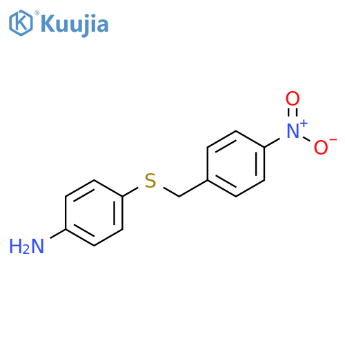 Benzenamine, 4-[[(4-nitrophenyl)methyl]thio]- structure