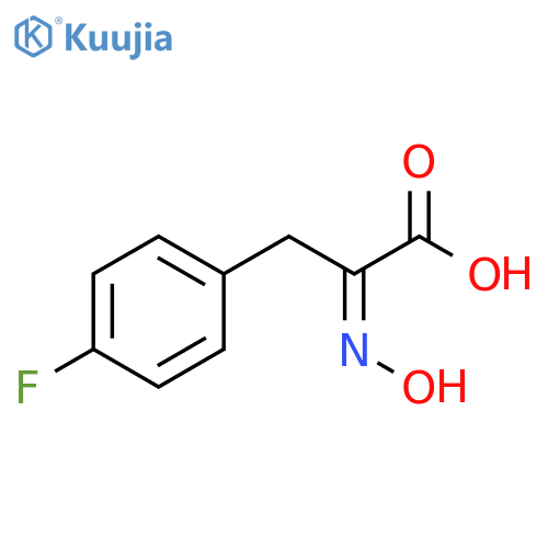 (2Z)-3-(4-fluorophenyl)-2-(N-hydroxyimino)propanoic acid structure