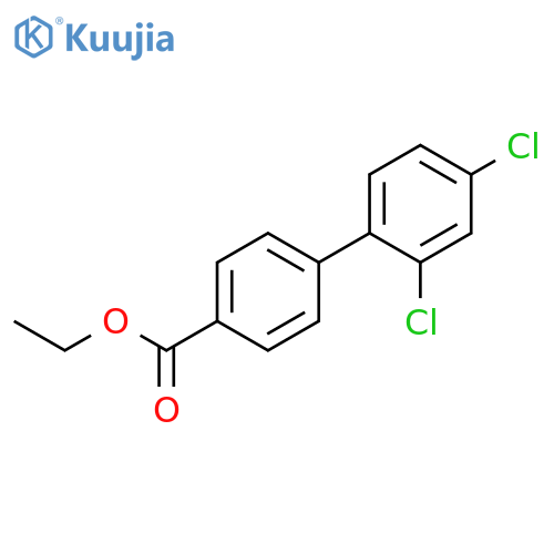[1,1'-Biphenyl]-4-carboxylic acid, 2',4'-dichloro-, ethyl ester structure