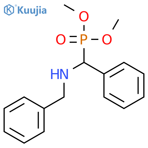 Phosphonic acid, [phenyl[(phenylmethyl)amino]methyl]-, dimethyl ester structure