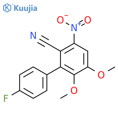 [1,1'-Biphenyl]-2-carbonitrile, 4'-fluoro-5,6-dimethoxy-3-nitro- structure
