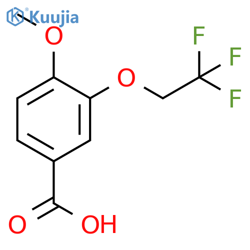 Benzoic acid, 4-methoxy-3-(2,2,2-trifluoroethoxy)- structure