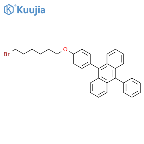 Anthracene, 9-[4-[(6-bromohexyl)oxy]phenyl]-10-phenyl- structure