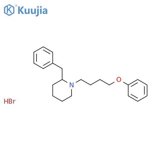 Piperidine, 1-(4-phenoxybutyl)-2-(phenylmethyl)-, hydrobromide structure
