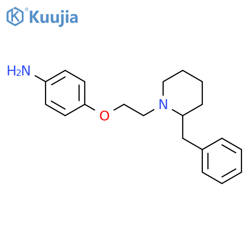 Benzenamine, 4-[2-[2-(phenylmethyl)-1-piperidinyl]ethoxy]- structure