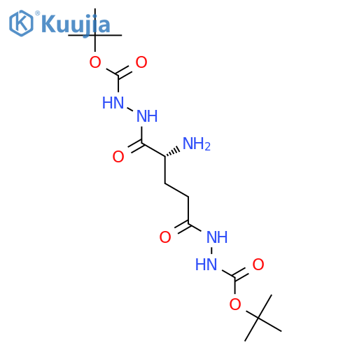 D-Glutamic acid, bis[2-[(1,1-dimethylethoxy)carbonyl]hydrazide] structure