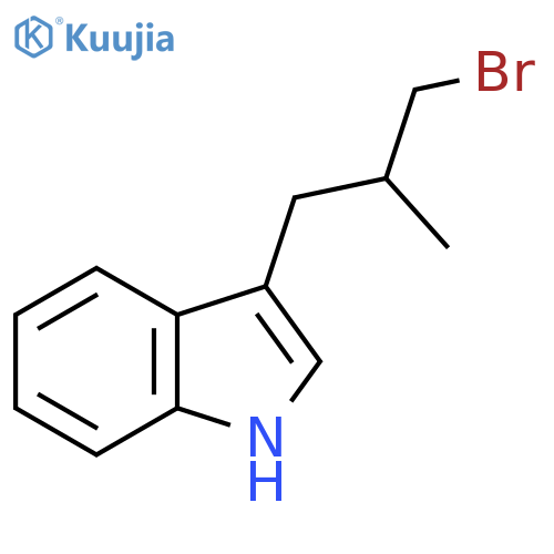 3-(3-bromo-2-methylpropyl)-1H-indole structure