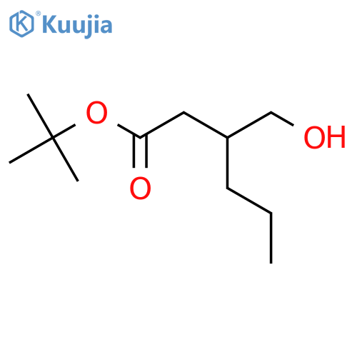 Tert-butyl 3-(hydroxymethyl)hexanoate structure