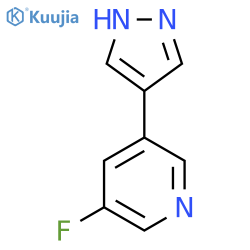 3-fluoro-5-(1H-pyrazol-4-yl)pyridine structure