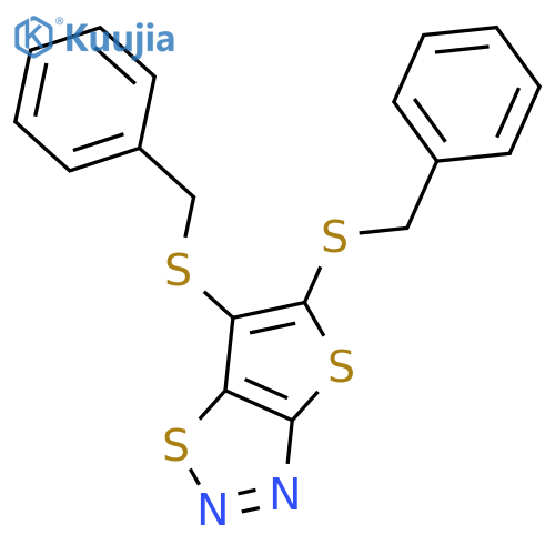 Thieno[2,3-d]-1,2,3-thiadiazole, 5,6-bis[(phenylmethyl)thio]- structure