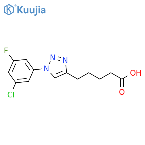 1H-1,2,3-Triazole-4-pentanoic acid, 1-(3-chloro-5-fluorophenyl)- structure
