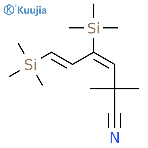 3,5-Hexadienenitrile, 2,2-dimethyl-4,6-bis(trimethylsilyl)-, (E,E)- structure