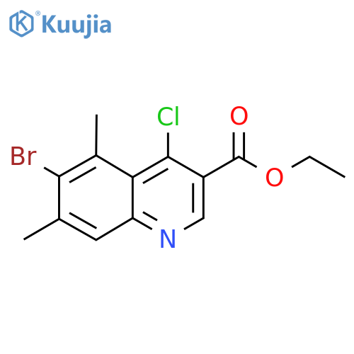 Ethyl 6-bromo-4-chloro-5,7-dimethylquinoline-3-carboxylate structure