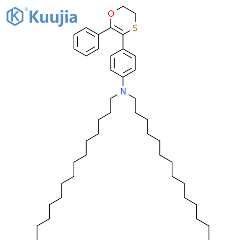 4-(2-phenyl-5,6-dihydro-1,4-oxathiin-3-yl)-N,N-ditetradecylaniline structure