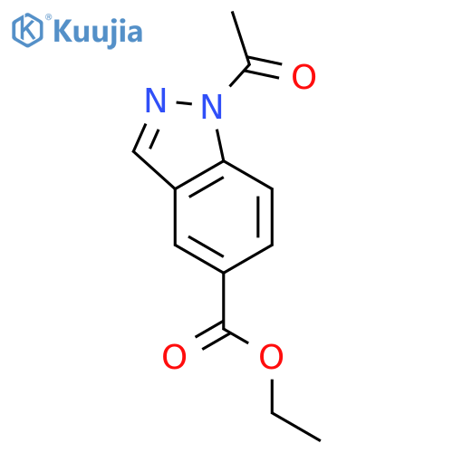1H-Indazole-5-carboxylicacid, 1-acetyl-, ethyl ester structure