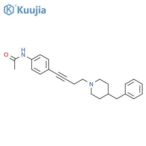 Acetamide, N-[4-[4-[4-(phenylmethyl)-1-piperidinyl]-1-butynyl]phenyl]- structure