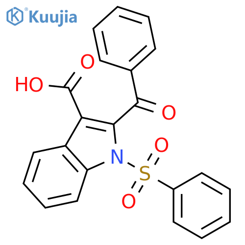 1H-Indole-3-carboxylic acid, 2-benzoyl-1-(phenylsulfonyl)- structure
