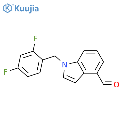 1H-Indole-4-carboxaldehyde, 1-[(2,4-difluorophenyl)methyl]- structure