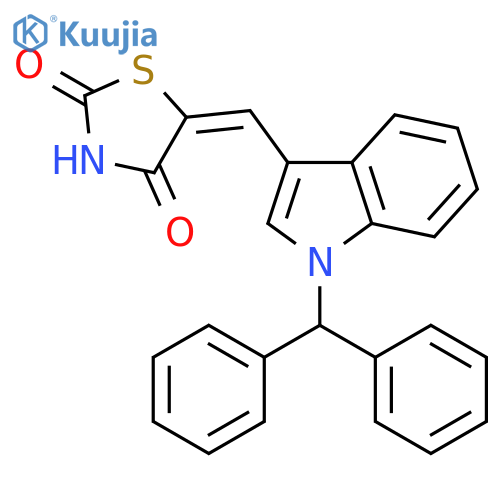 2,4-Thiazolidinedione, 5-[[1-(diphenylmethyl)-1H-indol-3-yl]methylene]- structure