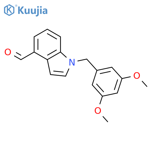 1H-Indole-4-carboxaldehyde, 1-[(3,5-dimethoxyphenyl)methyl]- structure