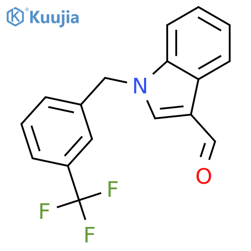 1-3-(Trifluoromethyl)benzyl-1H-indole-3-carbaldehyde structure
